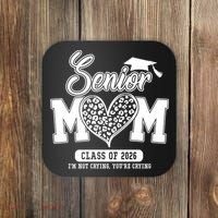 Senior Mom Class Of 2026 Senior Mama 26 Graduation Leopard Coaster thumb 0