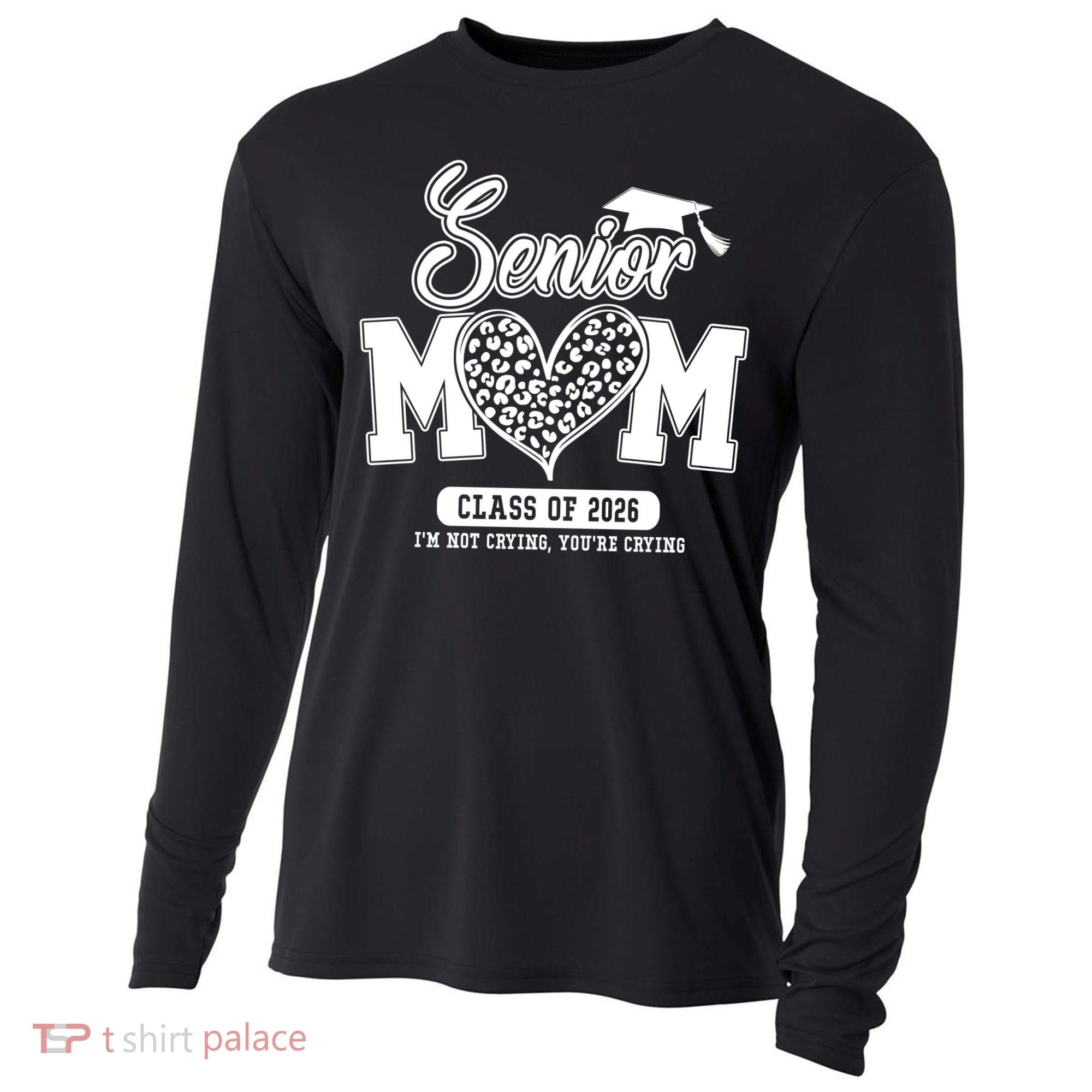 Senior Mom Class Of 2026 Senior Mama 26 Graduation Leopard Cooling Performance Long Sleeve Crew