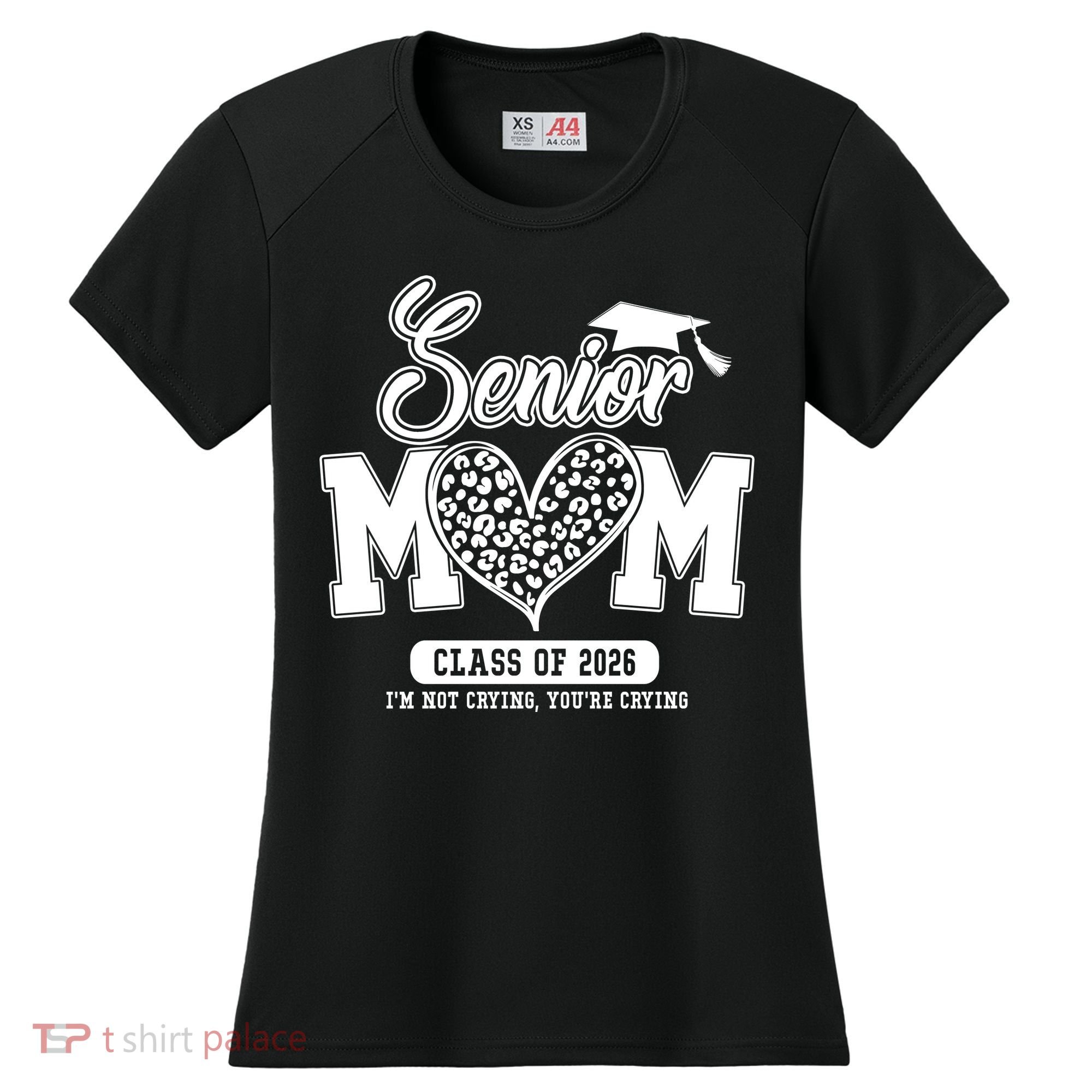 Senior Mom Class Of 2026 Senior Mama 26 Graduation Leopard Women's Cooling Performance Crew T-Shirt
