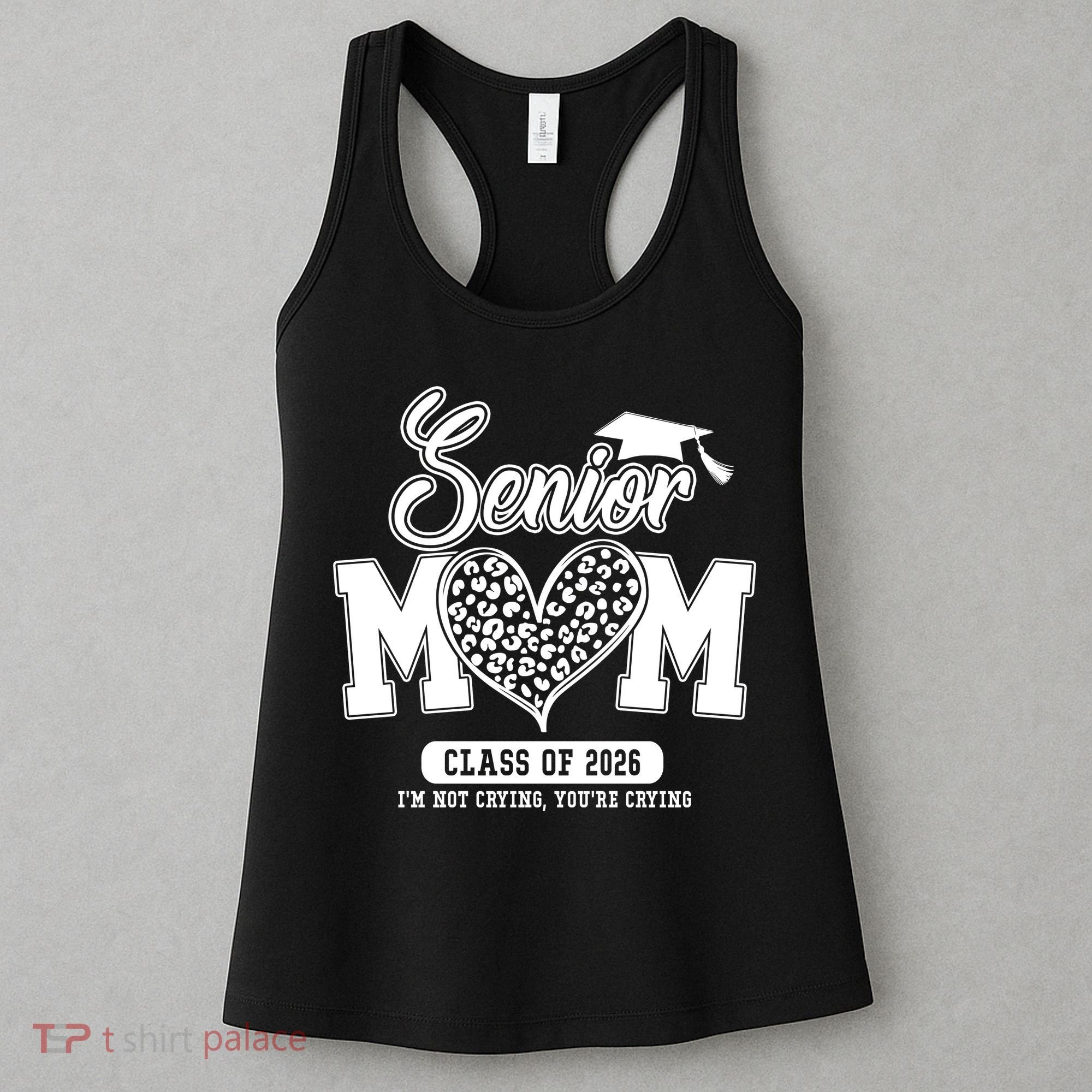 Senior Mom Class Of 2026 Senior Mama 26 Graduation Leopard Women's Tank Top