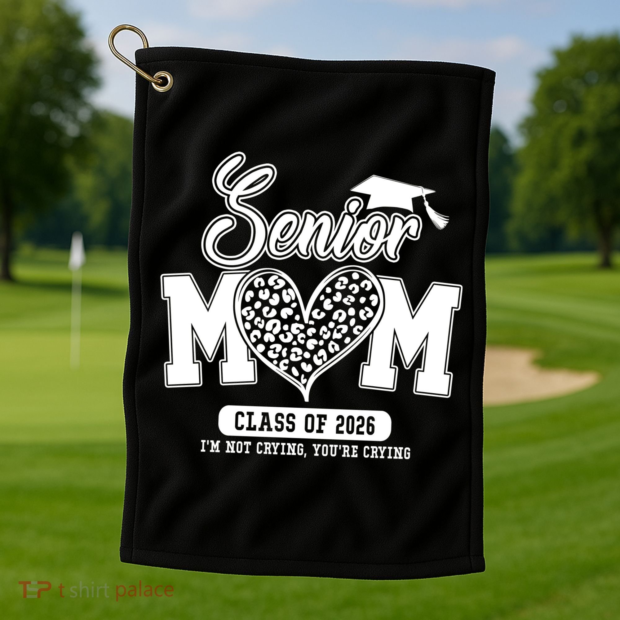 Senior Mom Class Of 2026 Senior Mama 26 Graduation Leopard Golf Towel