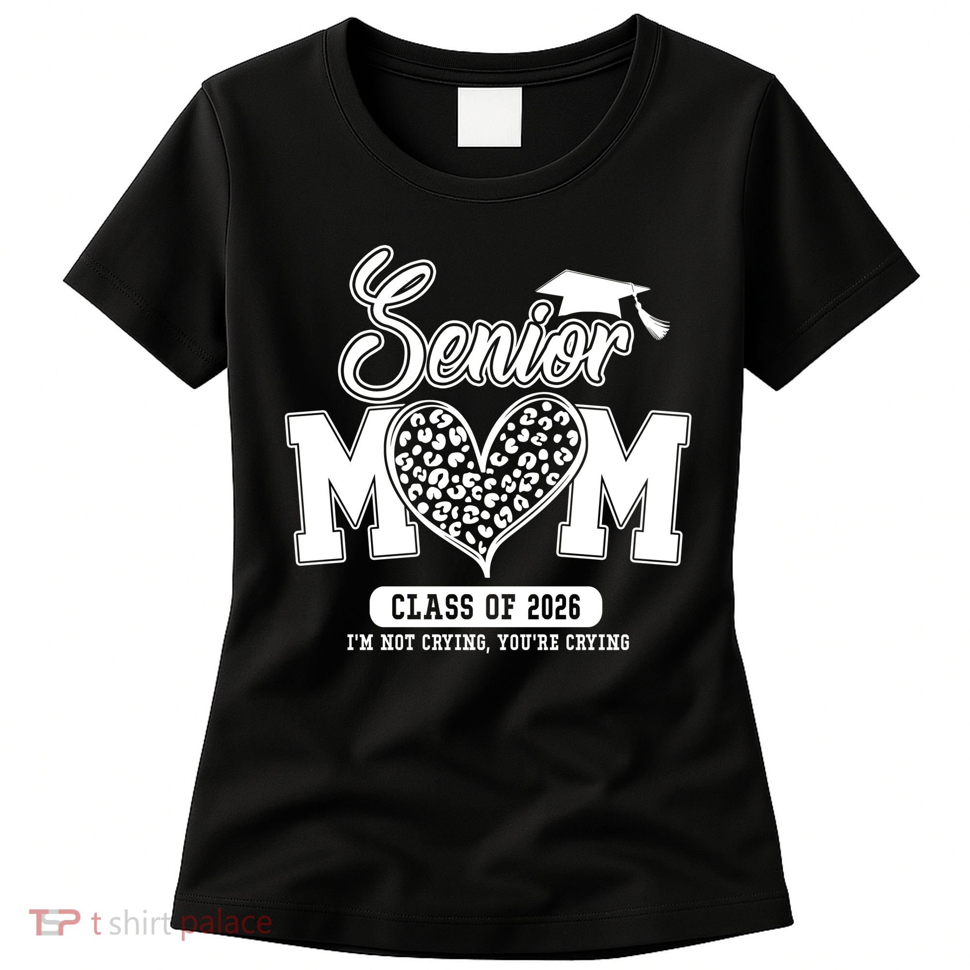 Senior Mom Class Of 2026 Senior Mama 26 Graduation Leopard Women's T-Shirt