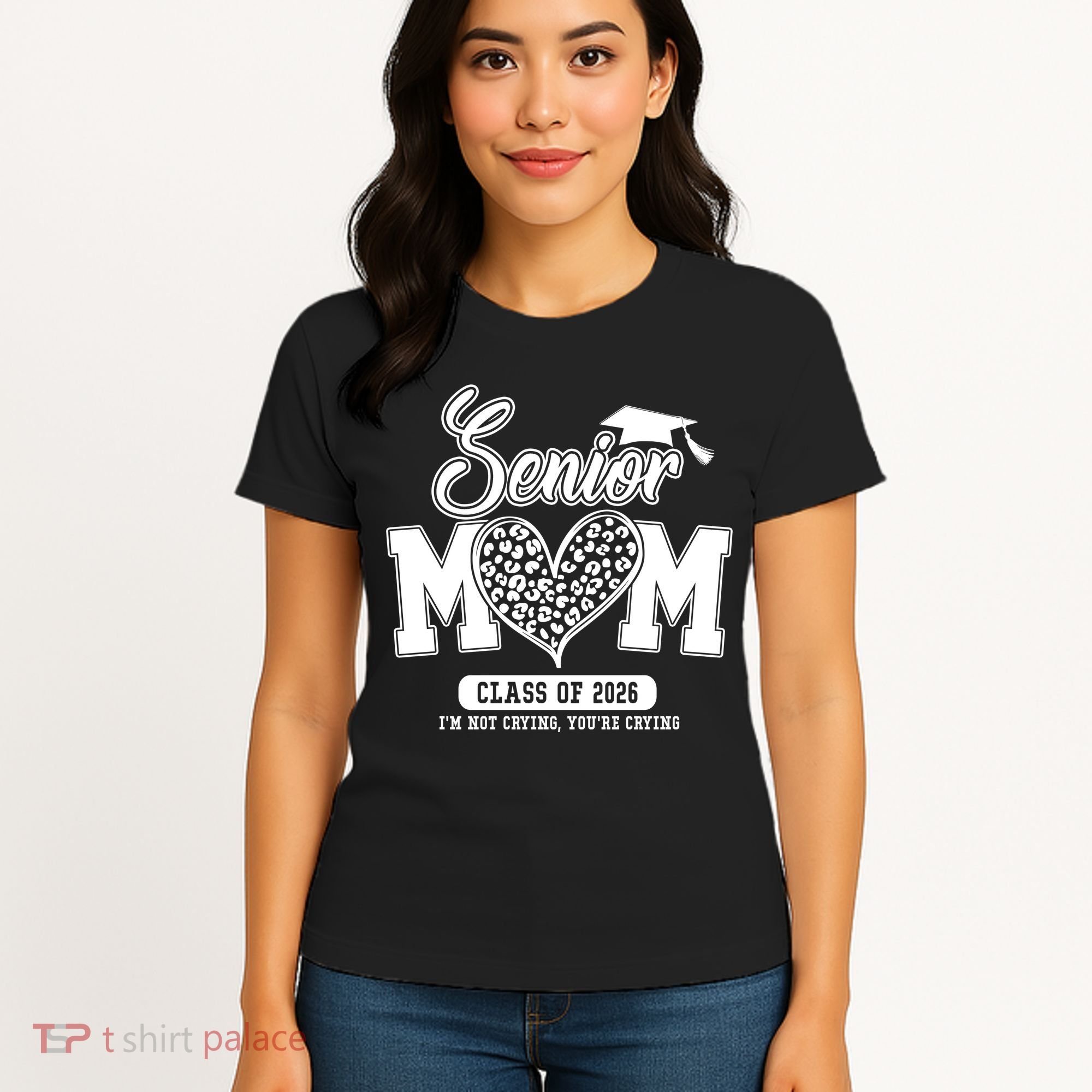 Senior Mom Class Of 2026 Senior Mama 26 Graduation Leopard Women's T-Shirt