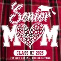Senior Mom Class Of 2026 Senior Mama 26 Graduation Leopard Women's Flannel Plaid Pajama Pants thumb 2