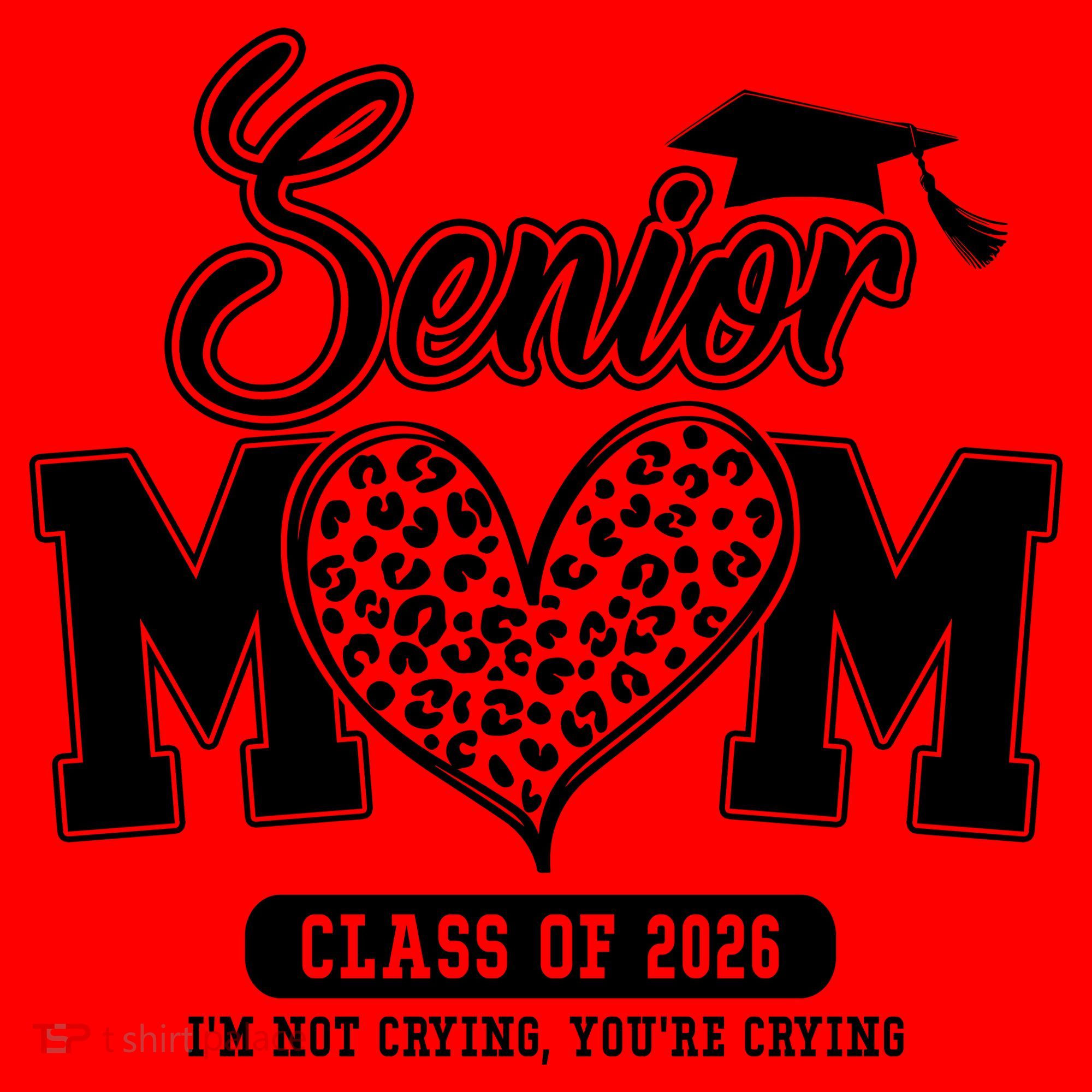 Senior Mom Class Of 2026 Senior Mama 26 Graduation Leopard Santa Hat