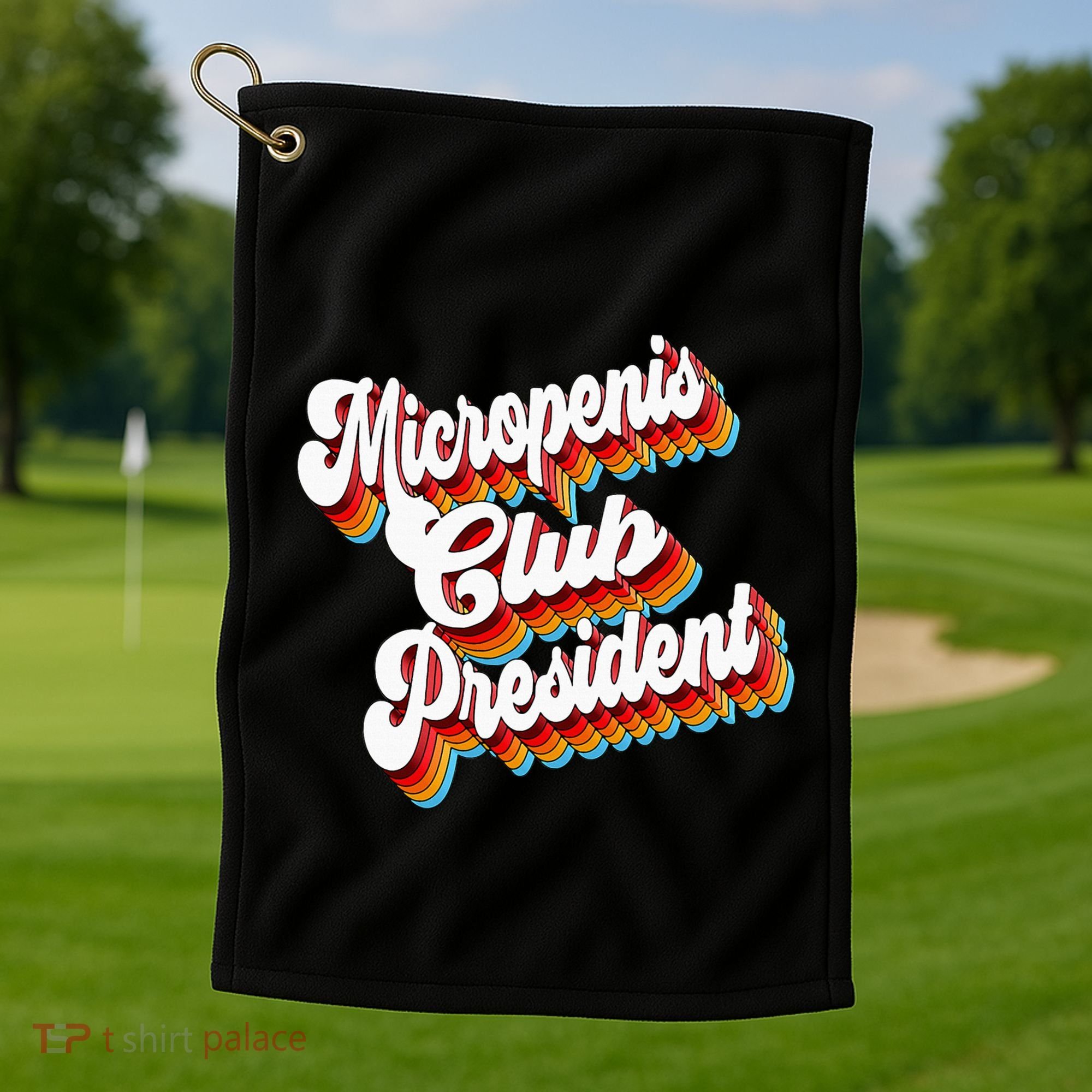 Sarcastic Micropenis Club President Golf Towel