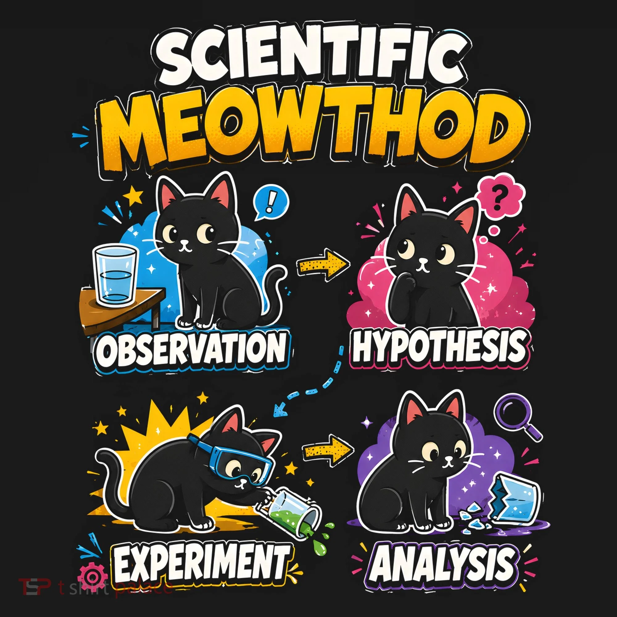 Scientific Meowthod Cat Themed Educational Fun Doggie Tank