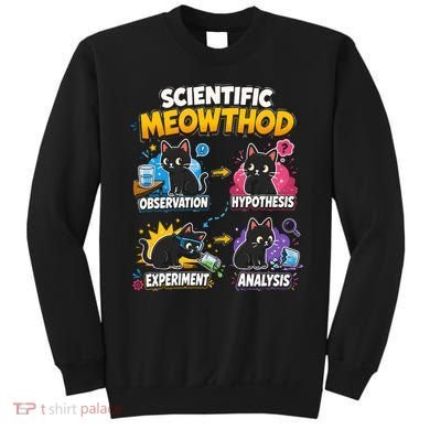Scientific Meowthod Cat Themed Educational Fun Sweatshirt
