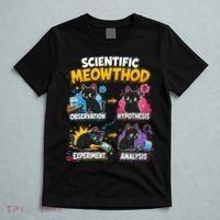 Scientific Meowthod Cat Themed Educational Fun T-Shirt thumb 5