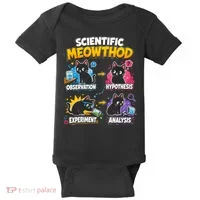 Scientific Meowthod Cat Themed Educational Fun Baby Bodysuit thumb 0