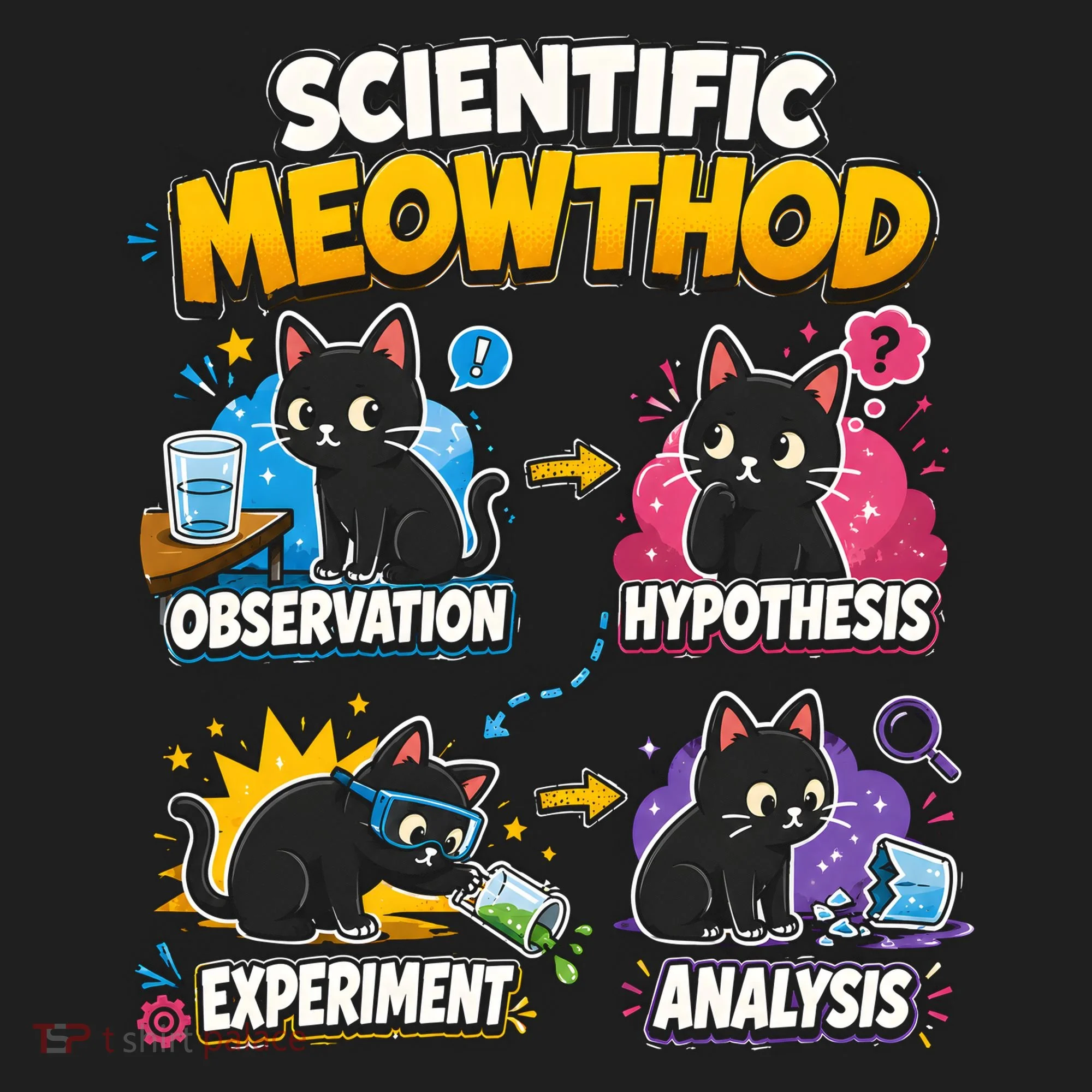 Scientific Meowthod Cat Themed Educational Fun Hat