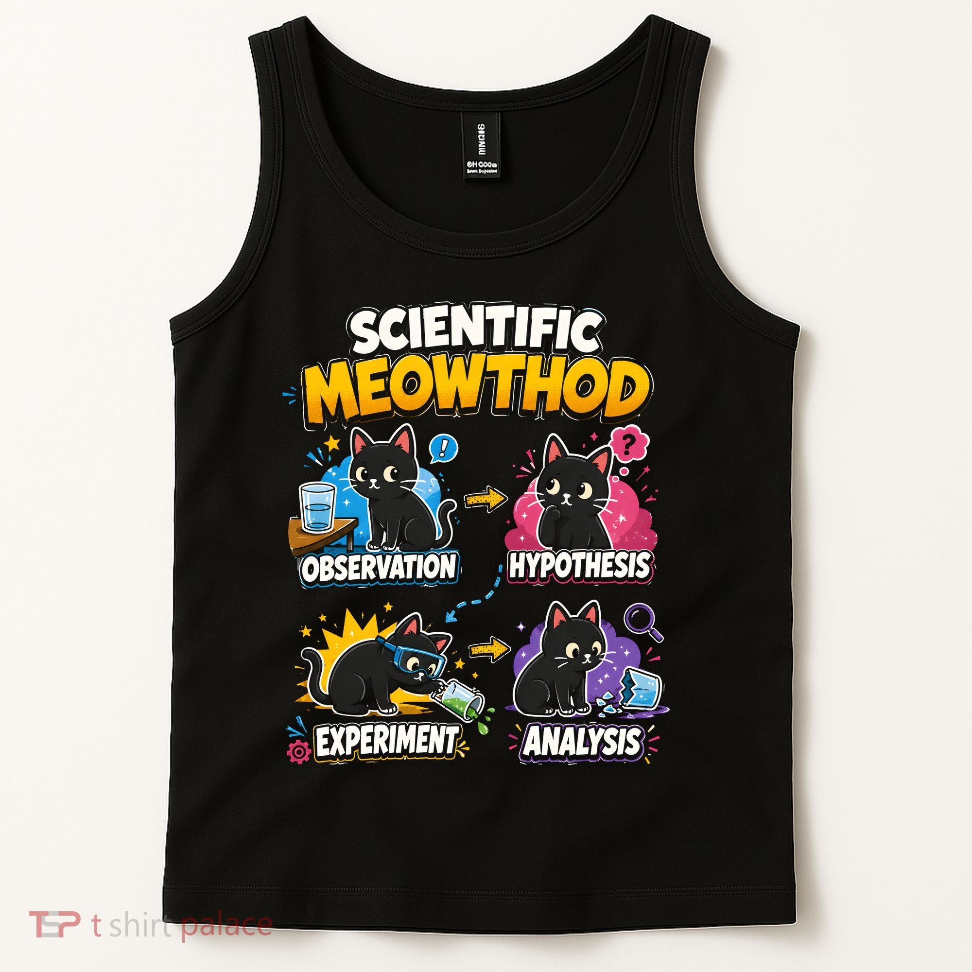 Scientific Meowthod Cat Themed Educational Fun Tank Top