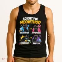 Scientific Meowthod Cat Themed Educational Fun Tank Top thumb 3