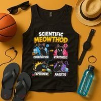 Scientific Meowthod Cat Themed Educational Fun Tank Top thumb 4