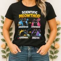 Scientific Meowthod Cat Themed Educational Fun Women's T-Shirt thumb 2