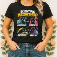 Scientific Meowthod Cat Themed Educational Fun Women's T-Shirt thumb 2