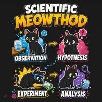Scientific Meowthod Cat Themed Educational Fun Women's T-Shirt thumb 6