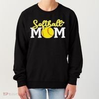 Softball Mom Cute For Mother Love Softball Women's Sweatshirt thumb 0