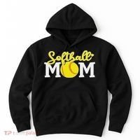 Softball Mom Cute For Mother Love Softball Hoodie thumb 0