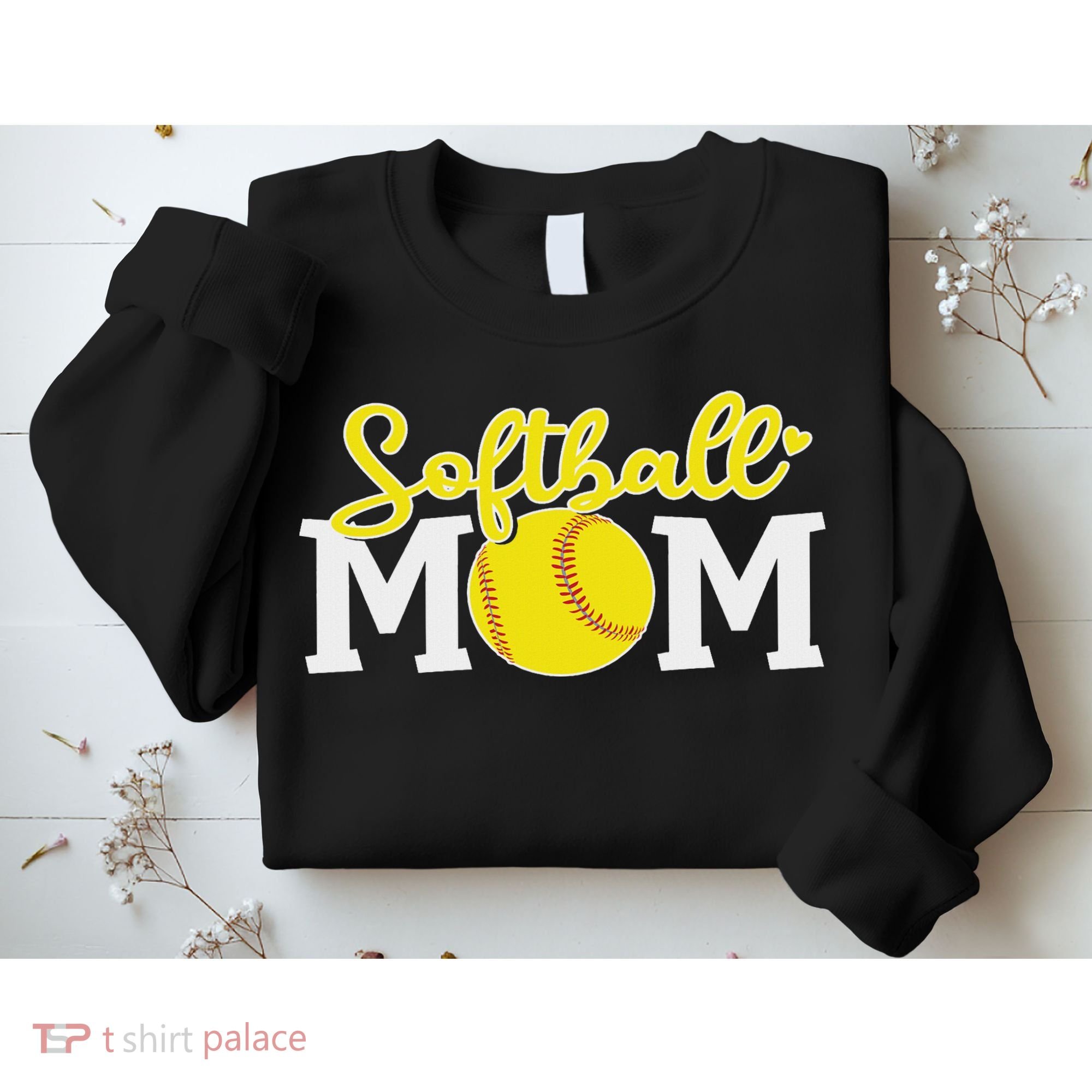 Softball Mom Cute For Mother Love Softball Sweatshirt