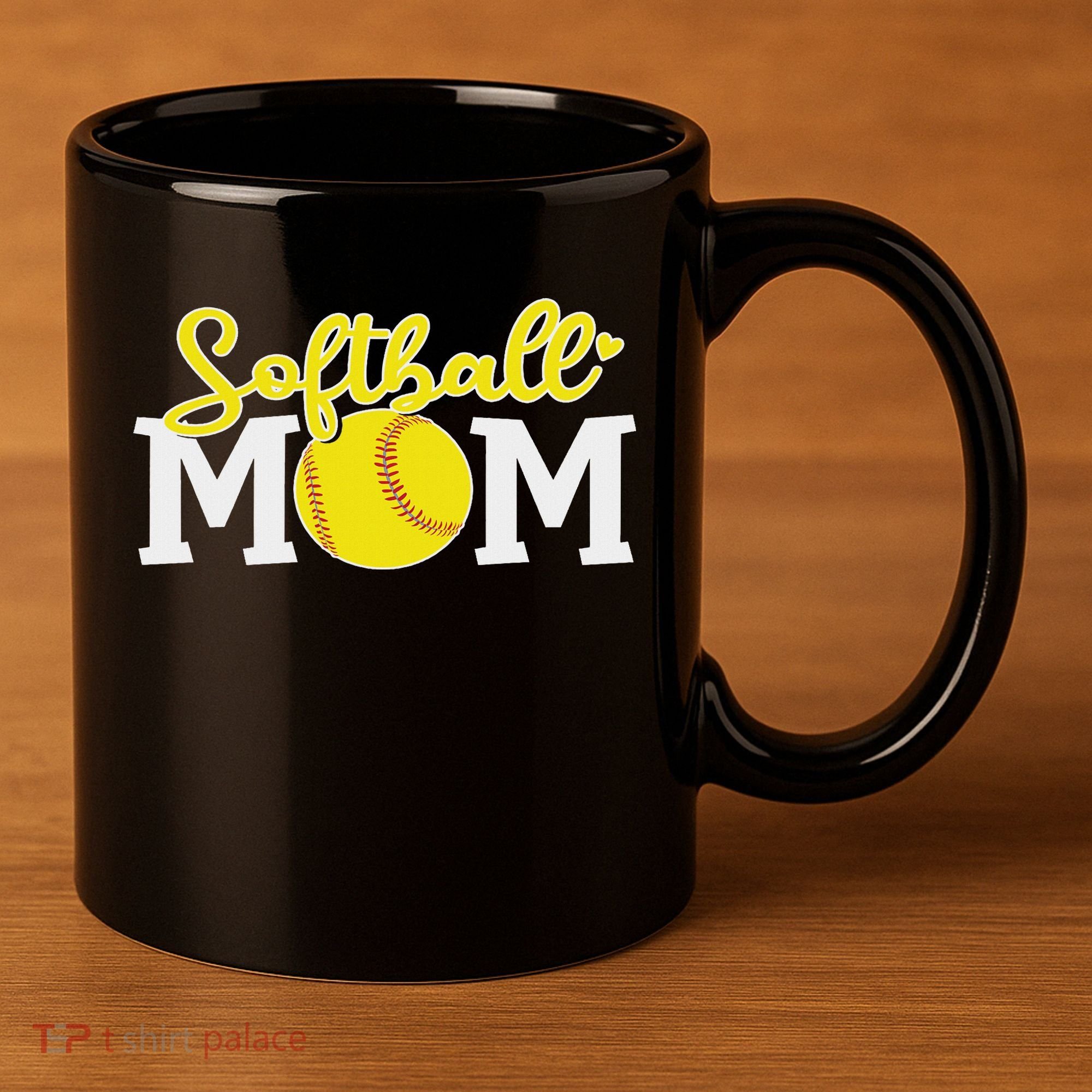 Softball Mom Cute For Mother Love Softball 11oz C Handle Ceramic Mug