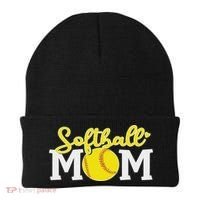 Softball Mom Cute For Mother Love Softball Beanie thumb 0
