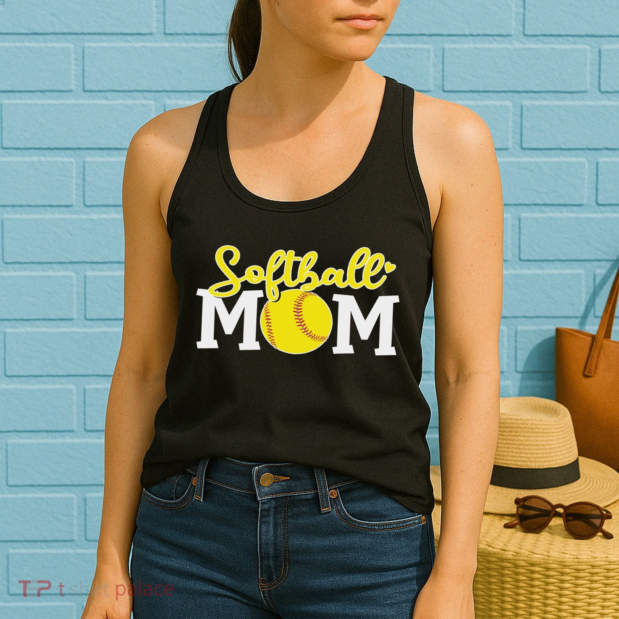 Softball Mom Cute For Mother Love Softball Women's Tank Top