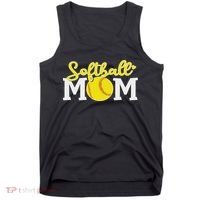 Softball Mom Cute For Mother Love Softball Tank Top thumb 0