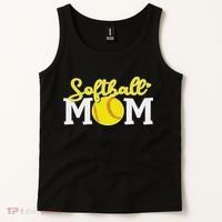Softball Mom Cute For Mother Love Softball Tank Top thumb 2