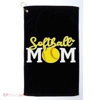 Softball Mom Cute For Mother Love Softball Golf Towel thumb 0