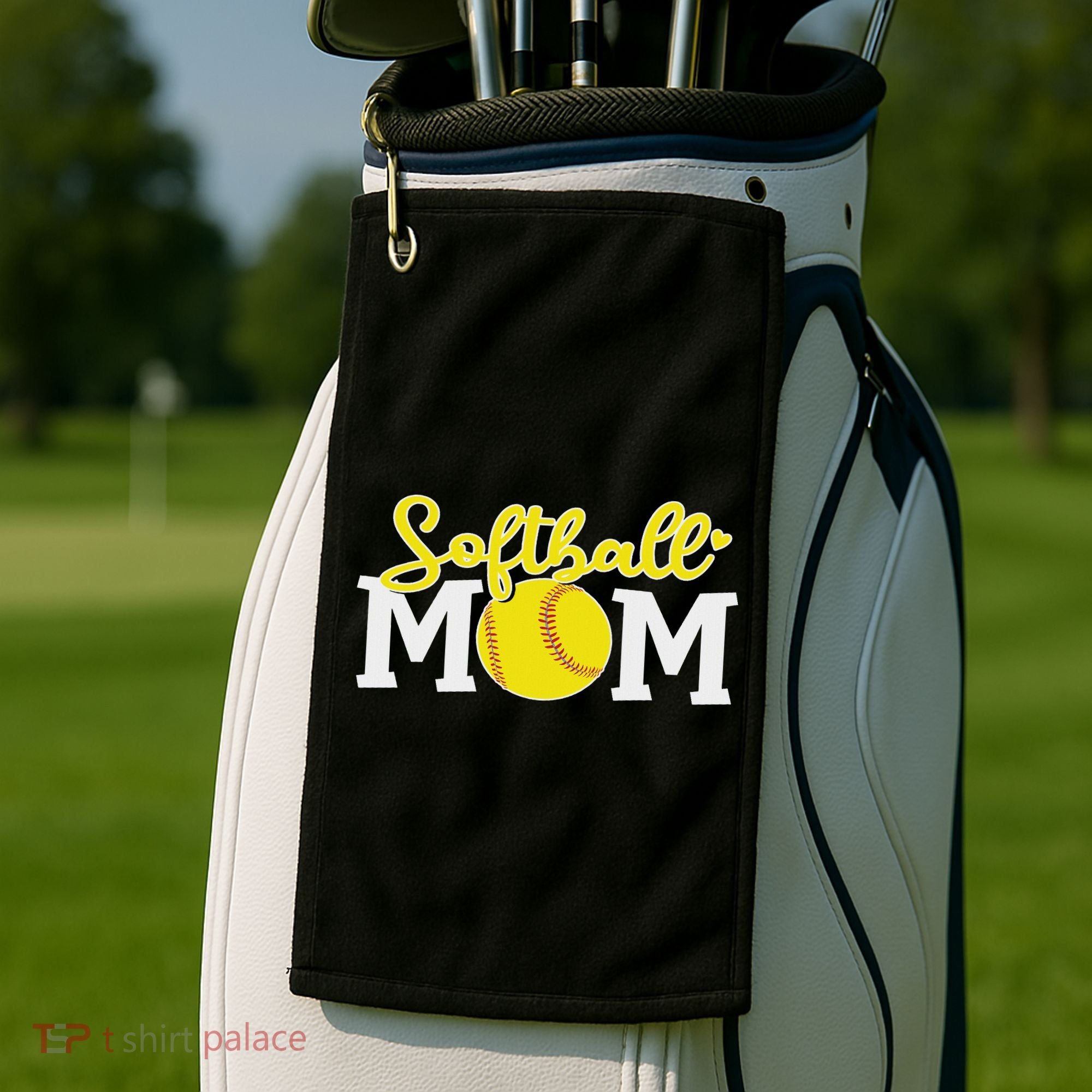 Softball Mom Cute For Mother Love Softball Golf Towel