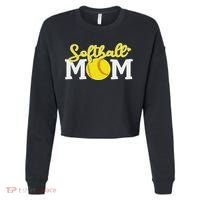 Softball Mom Cute For Mother Love Softball Cropped Pullover Crew thumb 0