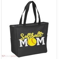 Softball Mom Cute For Mother Love Softball Tote Bag thumb 2