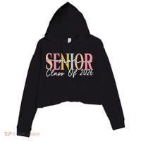 Senior Mom Class Of 2026 Crop Fleece Hoodie thumb 0