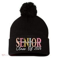 Senior Mom Class Of 2026 Pom Pom 12in Knit Beanie thumb 0