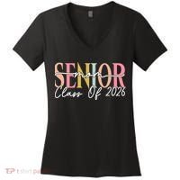Senior Mom Class Of 2026 Women's V-Neck T-Shirt thumb 0