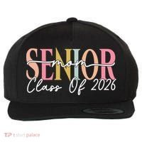 Senior Mom Class Of 2026 Wool Snapback Cap thumb 0