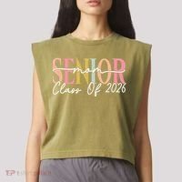 Senior Mom Class Of 2026 Garment-Dyed Women's Muscle Tee thumb 2