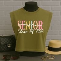 Senior Mom Class Of 2026 Garment-Dyed Women's Muscle Tee thumb 3