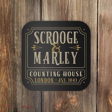 Scrooge & Marley Counting House London Established 1843 Coaster