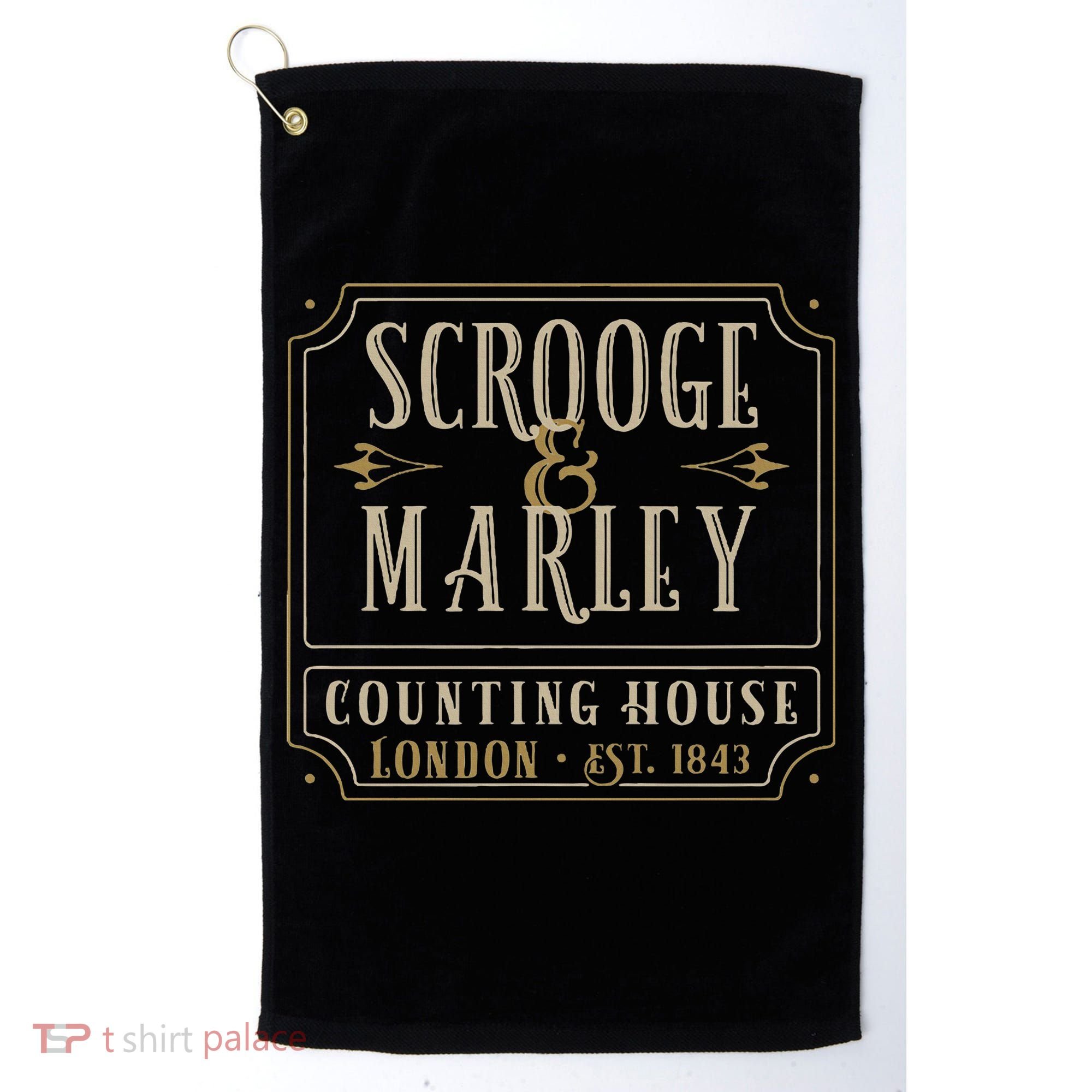 Scrooge & Marley Counting House London Established 1843 Golf Towel