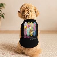 Softball Mom Coquette Brushstroke Mothers Day Gift Doggie Tank thumb 2