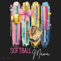 Softball Mom Coquette Brushstroke Mothers Day Gift Beanie thumb 2