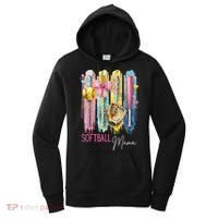 Softball Mom Coquette Brushstroke Mothers Day Gift Women's Hoodie thumb 0
