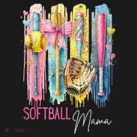 Softball Mom Coquette Brushstroke Mothers Day Gift Women's Hoodie thumb 2
