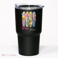 Softball Mom Coquette Brushstroke Mothers Day Gift Tumbler thumb 0