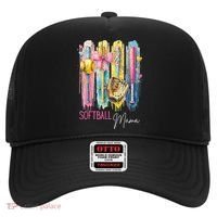 Softball Mom Coquette Brushstroke Mothers Day Gift Hat thumb 0