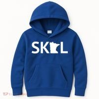 Skol Minnesota Cool Gift Let's Go Mn Hooded Great Gift Kids Hoodie thumb 0