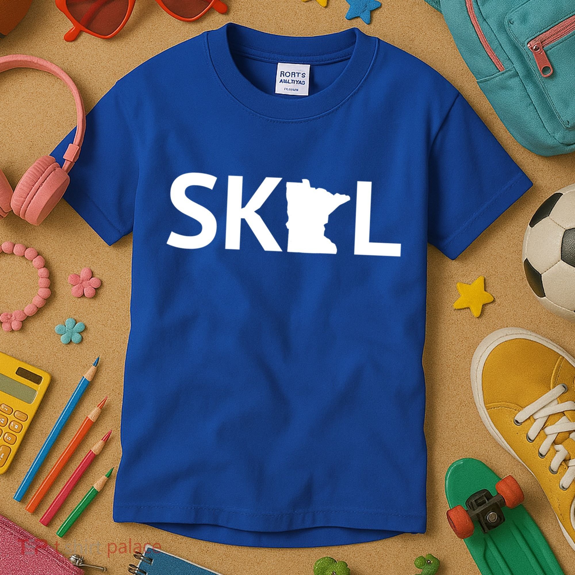 Skol Minnesota Cool Gift Let's Go Mn Hooded Great Gift Kids T-Shirt