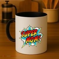 Super Mom Comic Book Superhero Mother's Day Coffee Mug thumb 4